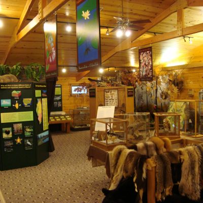 exhibit room in center
